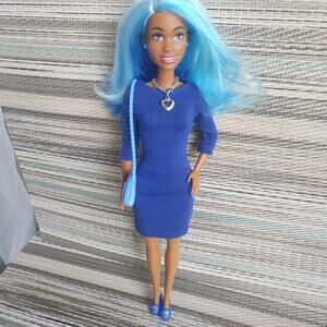 Ooak aa Barbie fashionista Model muse styled in blue